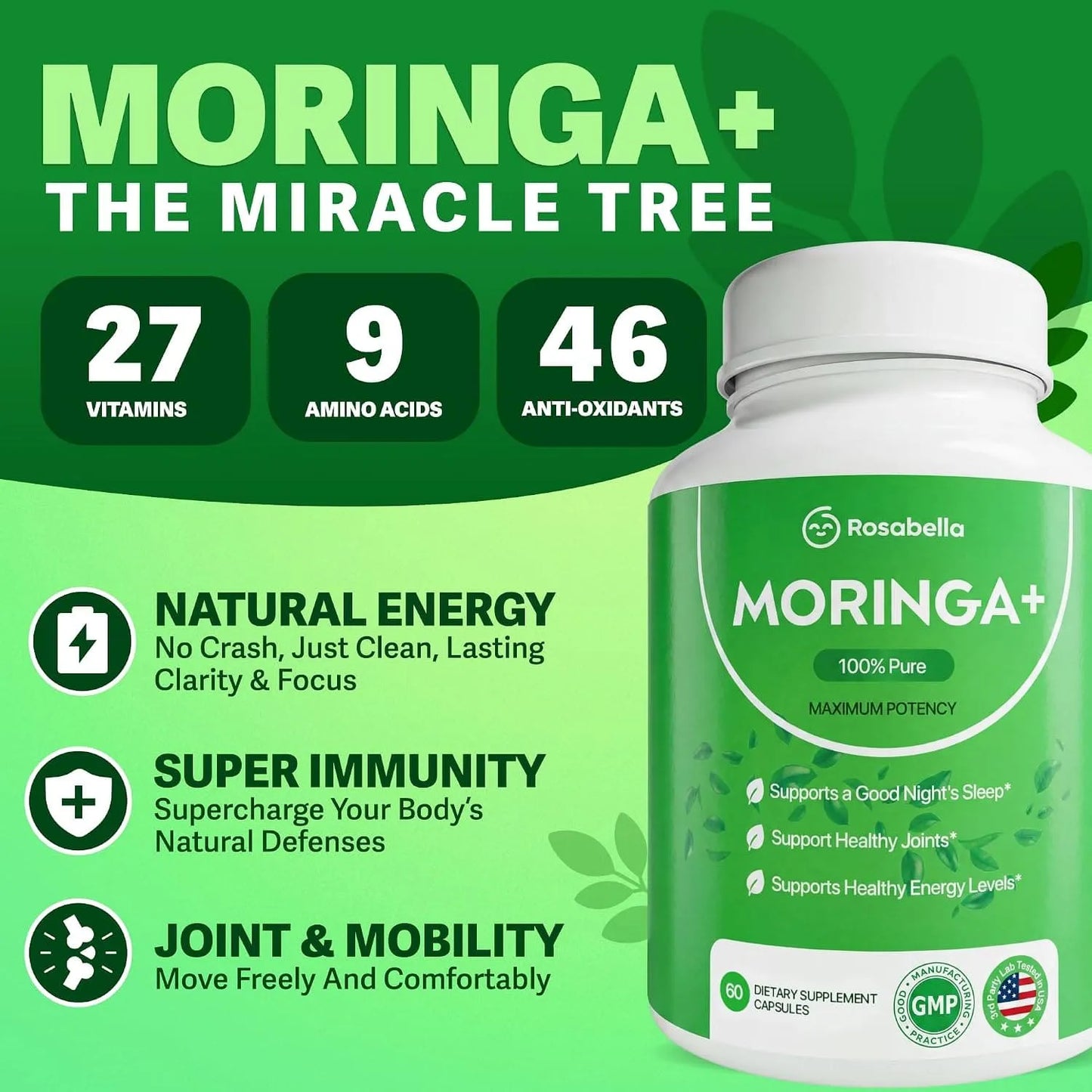 Moringa Capsules – Natural Cortisol Support To Help Restore Balance Inside and Out*